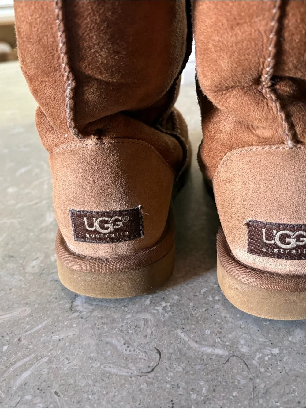 UGG Women's Mid-Calf Suede Boots - Chestnut- Authentic